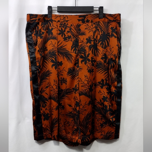 NWT Future Colletive Kahlana Barfied Brown Shorts Women's XL Brown Casual Retro - Picture 2 of 12